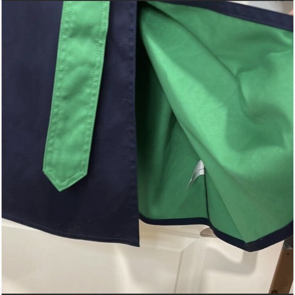 NWT Phillip Lim Navy Blue and Green Trench Coat SIZE Medium Womens - Picture 6 of 7